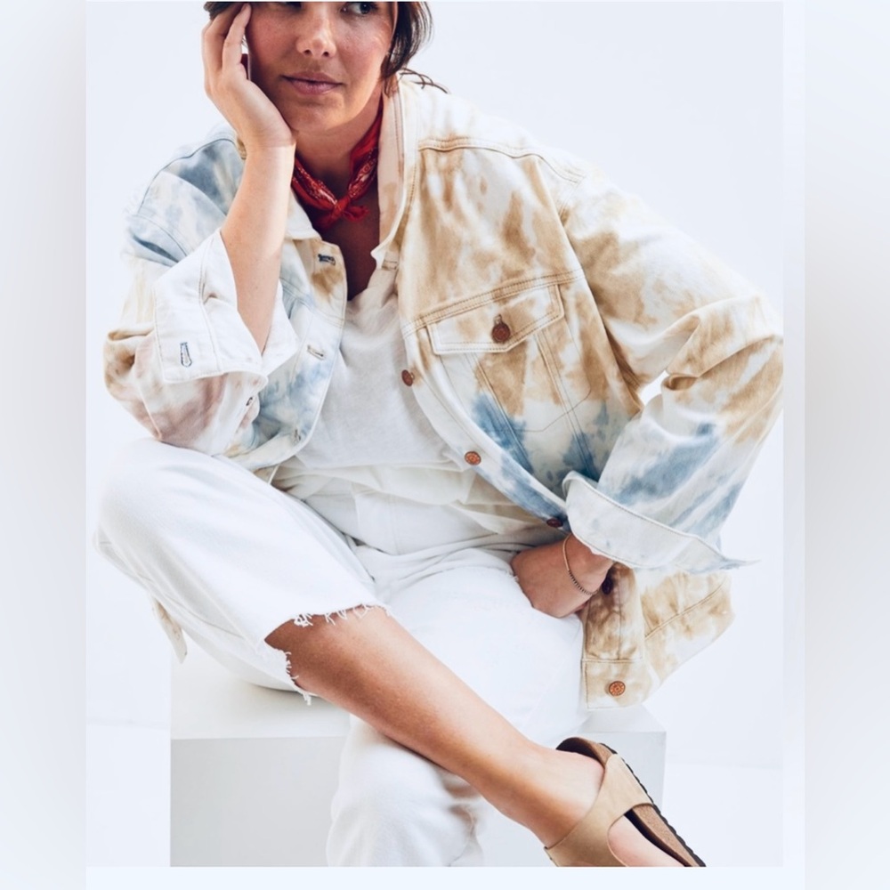 Anthropology Pilcro Tie-Dye Denim Jacket - M